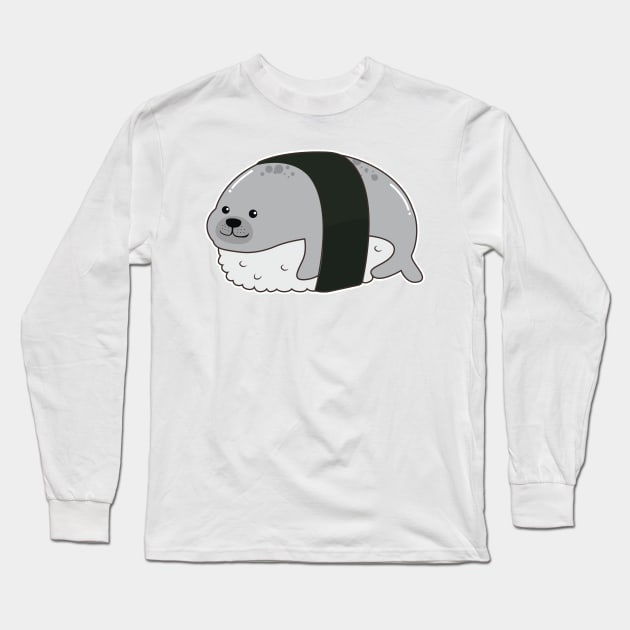 Seal as Sushi Long Sleeve T-Shirt by Markus Schnabel
